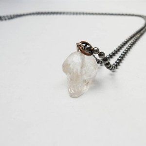 Quartz Crystal Skull Necklace
